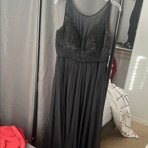 Aidan Mattox Elegant Black Embellished long gown Dress